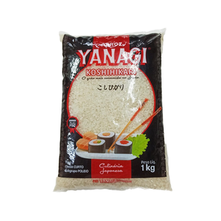 Arroz Japonês Koshihikari Grão Curto Sushi Premium Yanagi 1kg - Ayame Alimentos