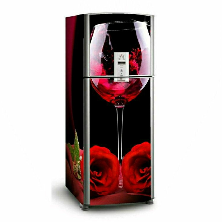 Adesivo geladeira e freezer Vinho taça bebida luxo