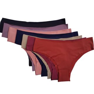 Kit 10 calcinhas Sem Costura Tanga Laser Forro 100% algodão MEGA PROMOÇÃO - Tanga Laser