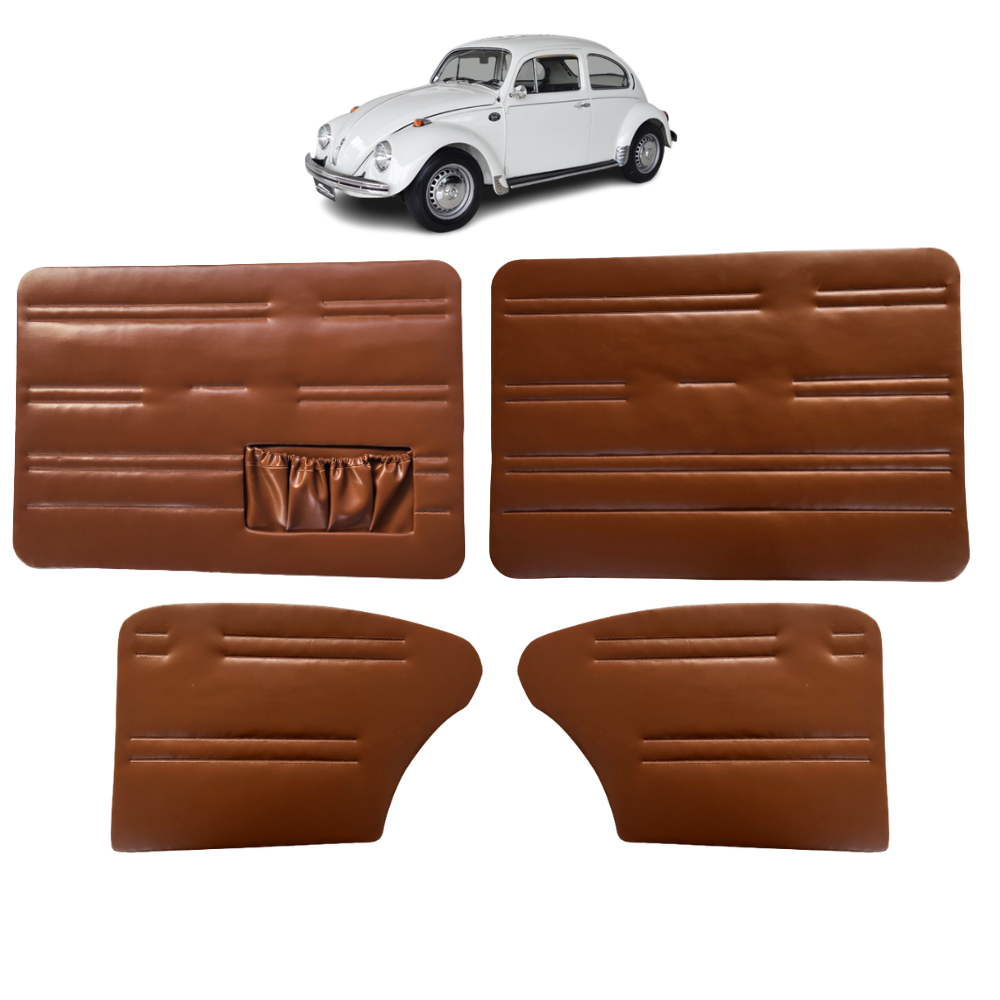 Forro Porta + Lateral Traseira Marrom Fusca 78 A 96 C/bolsa em Oferta na Shopee