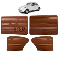 Forro Porta + Lateral Traseira Marrom Fusca 78 A 96 C/bolsa