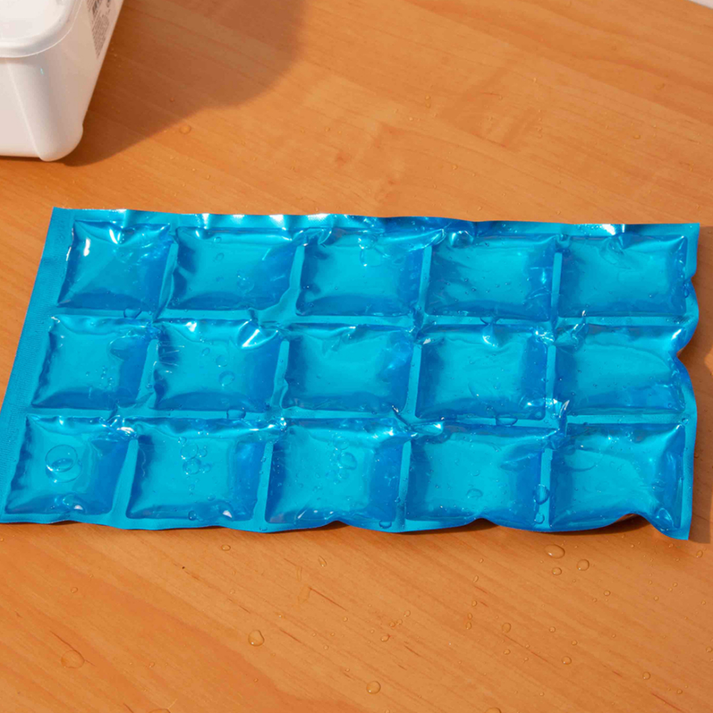 Bolsa Gelo Flexivel Com 15 Cubos Coolers Caixas Termica clink Multiuso Universal Dim 15cm x 25cm