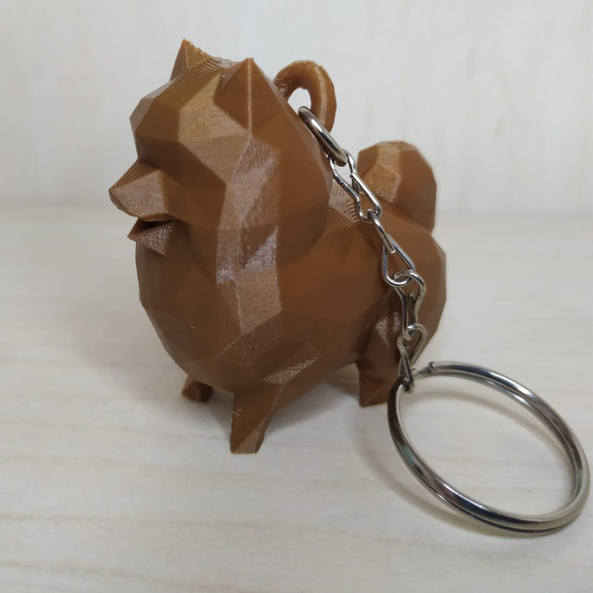 Chaveiro Geométrico Spitz Alemão / Lulu da Pomerânia Presente Impressão 3D em Oferta na Shopee