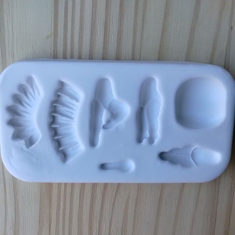 Molde de silicone para aplique de biscuit Bailarina 2