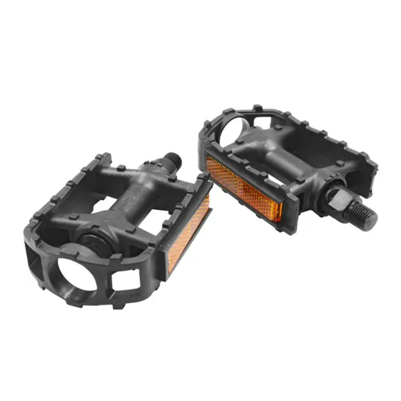 Pedal Nylon MetalCiclo Pedaleira Bike C/Refletor 1/2 Sueco Rosca Fina