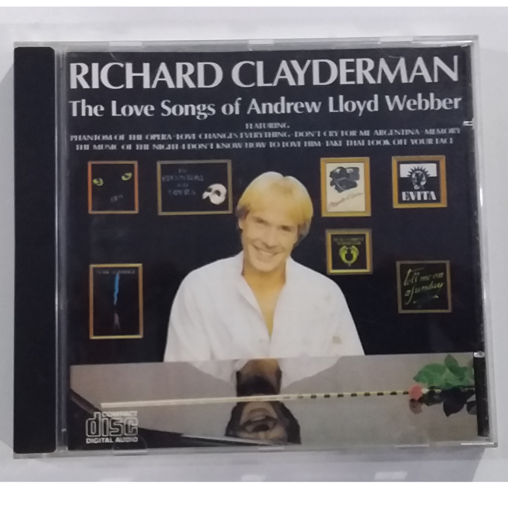 CD Richard Clayderman  The Love Songs Of Andrew Lloyd Webber 1989 Colecionado Ótimo Estado