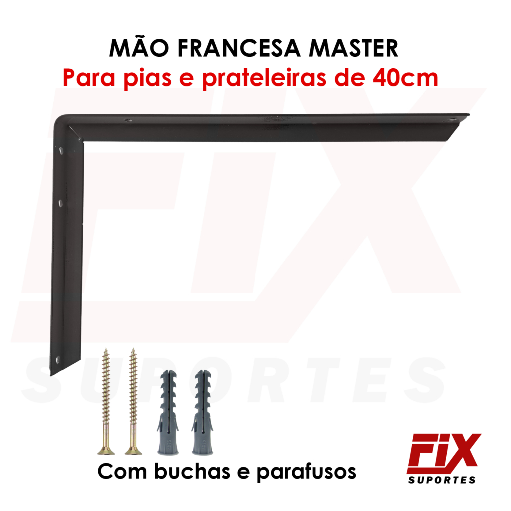 2 Uni. Suporte Master (pesada) 40cm Para Pias E Prateleiras em Oferta na Shopee