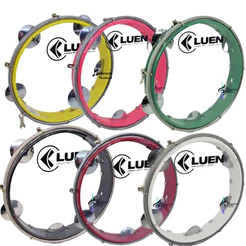 Pandeiro 10" Polegadas Luen Pele Cristal Transparente