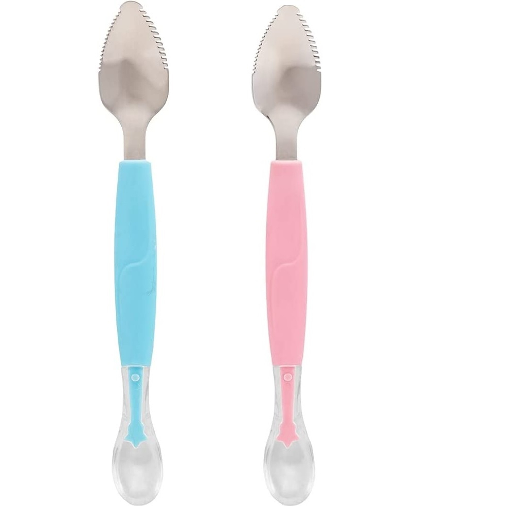 Colher Infantil 2 Em 1 Buba Raspar Frutas E Alimentar