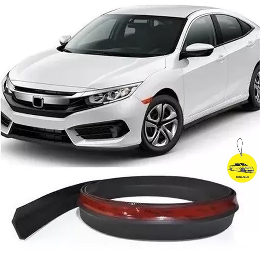 Saia Spoiler Front Lip Borracha Tuning Universal - Rolo 2,5m - Com fita 3M A melhor