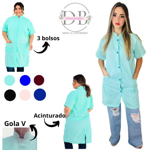 Jaleco Profissional Profissional Hospital Modela O Corpo Manga Curta 40