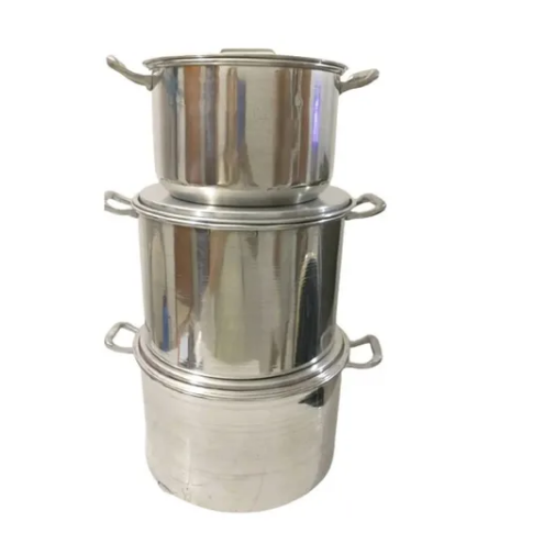 Jogo c/3 Panelas Para Feijoada, Caldos de Alumínio