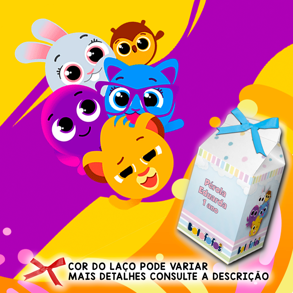 Caixinha Milk Lembrancinhas Saquinho Personalizado Festa Infantil Temas Diversos Bolofofos Menina