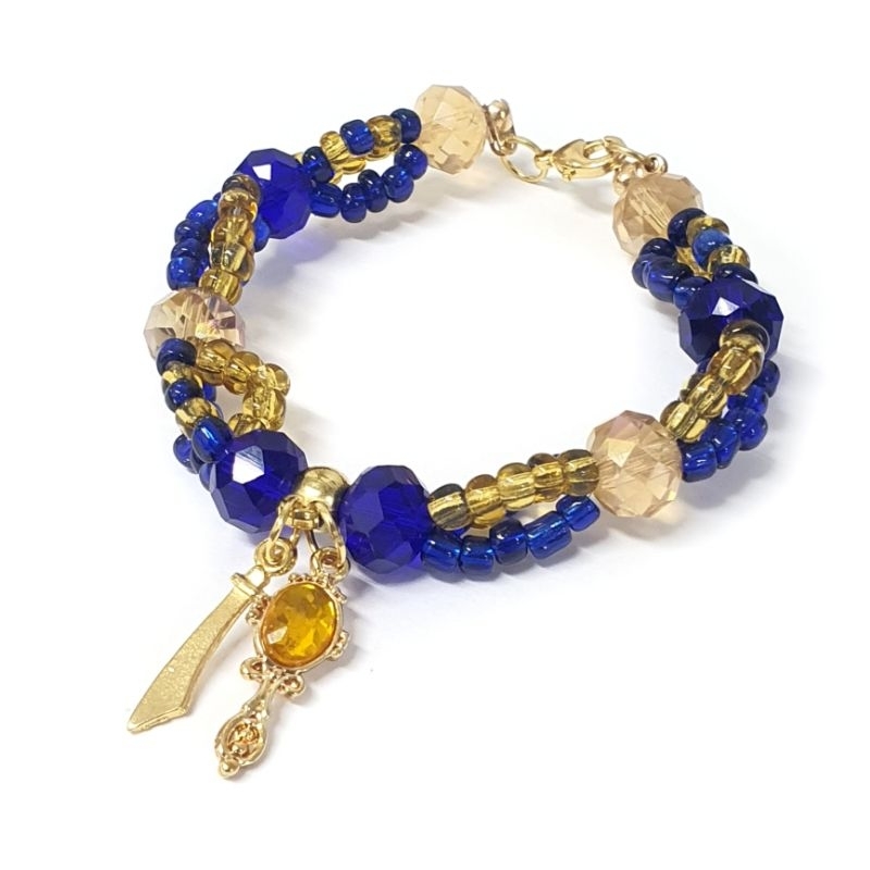 Pulseira de Proteção Oxum e Ogum Osun Ogunhe Ogun Orixá Proteção Umbanda Candomble Promoção