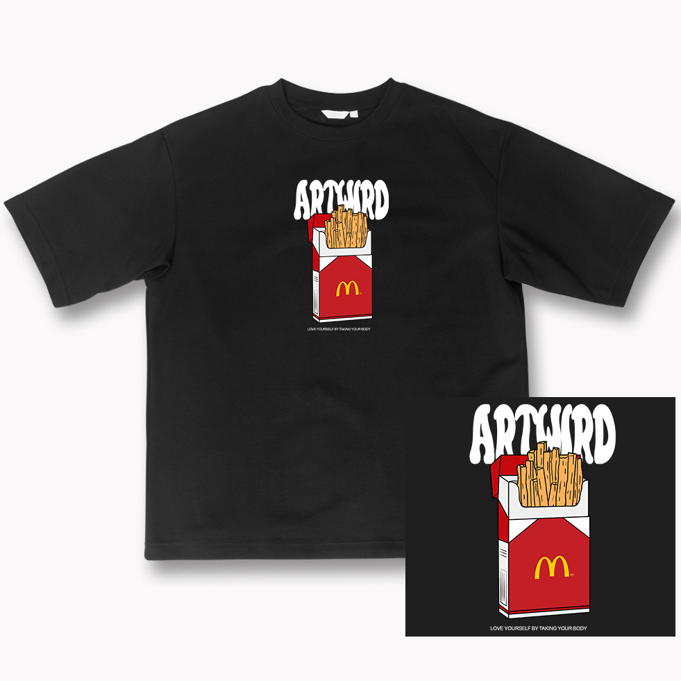 Camiseta OVERSIZED estampada blusa camisa Streetwear em algodão 30.1 modelo ARTWRD Premium OVERSIZED