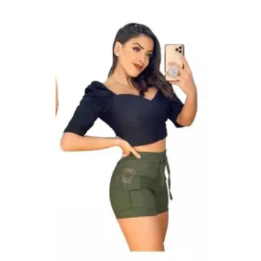 short army militar short (meia coxa) BENGALINE