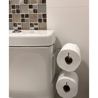 Suporte para rolo duplo de papel higienico em Oferta na Shopee