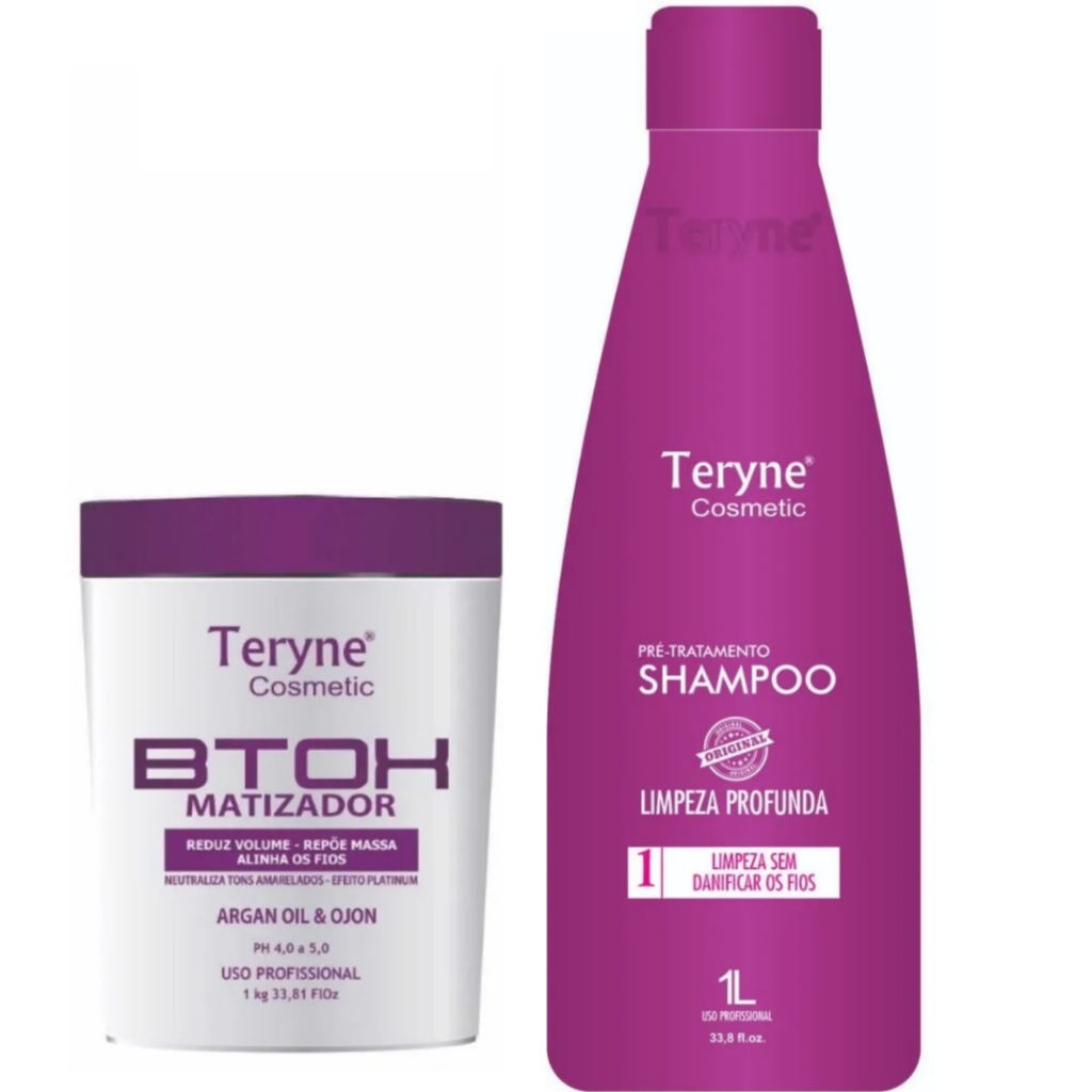 Kit Botox Matizador + Shampoo AntiResiduos 1L Teryne