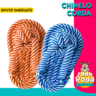 Brinquedo de Cachorro Chinelo de Corda Mordedor Pet 18cm Cães e Gatos