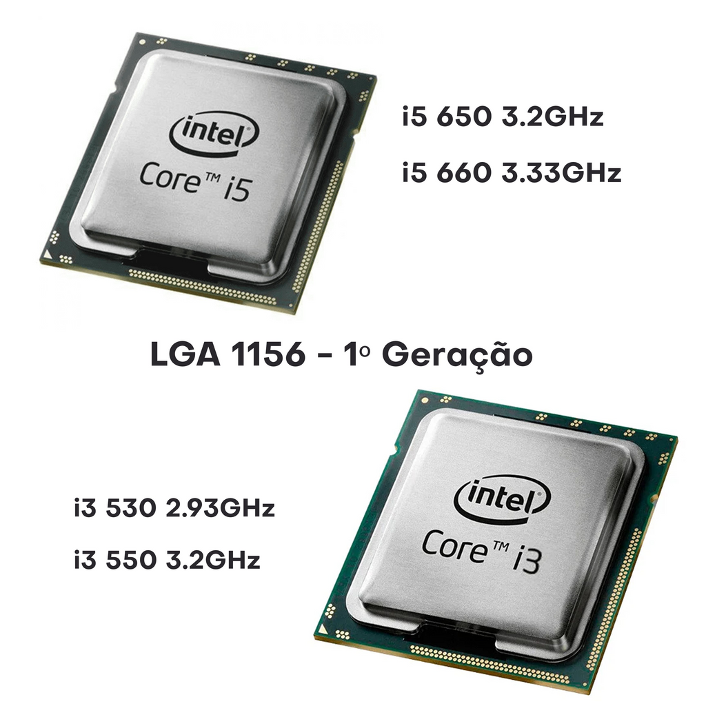Processador Intel Core i5 650/660 3.2/3.3ghz LGA1156 Pc Desktop c/ Vídeo Integrado Processador 1ª