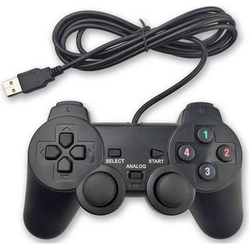 Controle Joystick Playstation Ps2 Notebook Computador Pc Gamer Gamepad Conector USB Modelo Com Fio