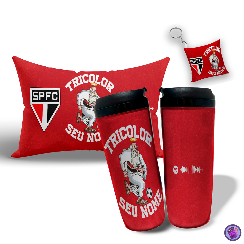 Kit Copo Térmico, com Almofada e Almochaveiro São Paulo