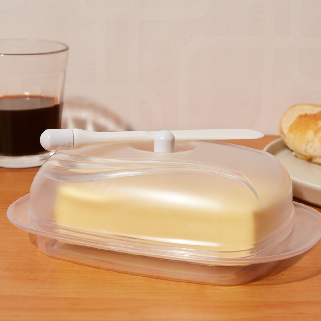 Manteigueira Com Espátula Acrílico Conserva Universal Multiuso Marca Keita