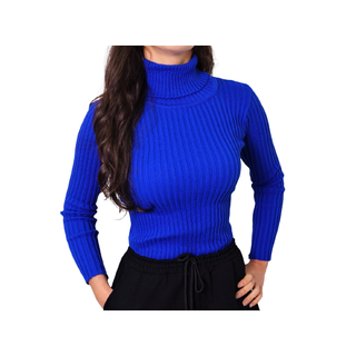 Blusinha Tricot Modal Manga Longa Gola Alta / Blusa Feminina Manga Comprida / Envio 24hrs / Moda Blogueira