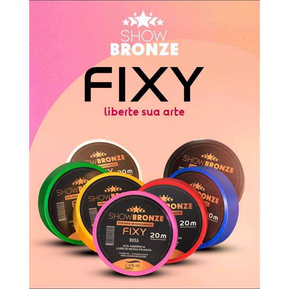 10 Fitas para Bronzeamento 20m x 18mm - Show Bronze Fixy em Oferta na Shopee