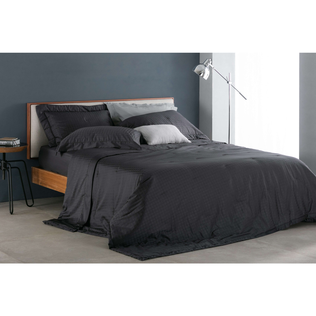 KIT COLCHA CAMA DE CASAL KING DAMASK SQUARE - BUDDEMEYER