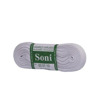 Cadarço de Algodão Soni Sarjado 10mm 10 Metros - Branco em Oferta na Shopee