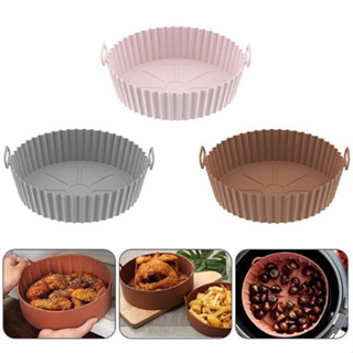 Forma Assadeira Para Fritadeira Air Fryer Em Silicone Flexível Lavável 20 cm