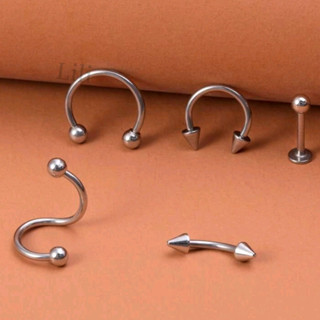 5/Peças Conjunto Piercing para corpo aço inoxidável