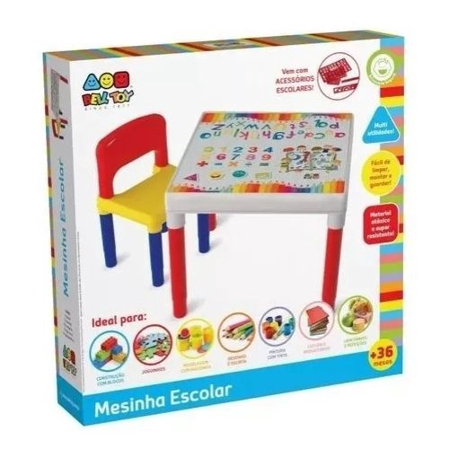 Mesa Infantil Escolar Com 1 Cadeira 9068 - Bell Toy