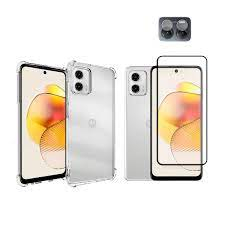3X1 Motorola Moto G23 - Pelicula Frontal Vidro 3D+Capa Transparente TPU+Película de Câmera Traseira