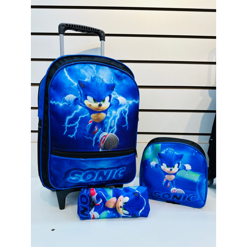 mochila carrinha do sonic escolar