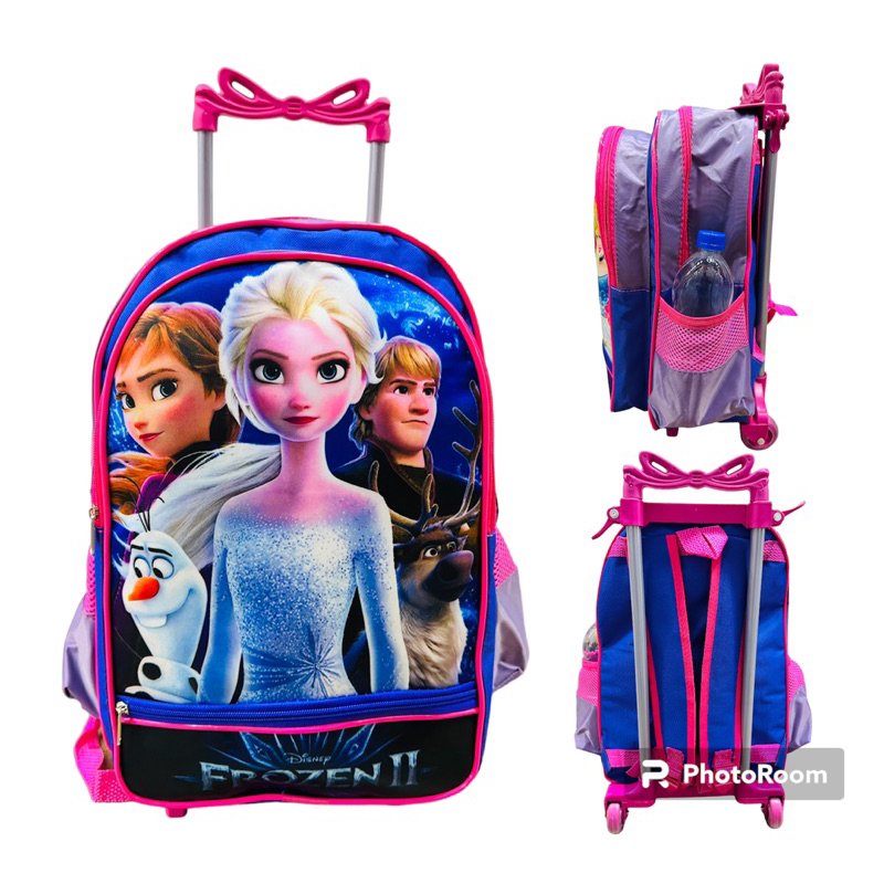 mochila infantil de rodinha escolar de menina frozen em Oferta na Shopee