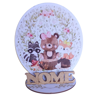 12 Centros Mesa Ursinho Bosque Encantado Menina Personalizado Lembranças Festa em Oferta na Shopee