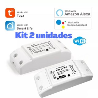Kit 2 Interruptor Inteligente Wi-fi Basic Automação Casa Alexa Google