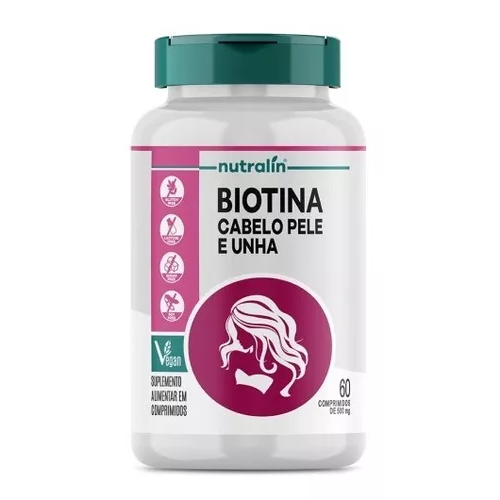 Biotina C/ B1 B2 B3 B5 B6 B9 B12 Zinco Quelado Vitamina C Nutralin