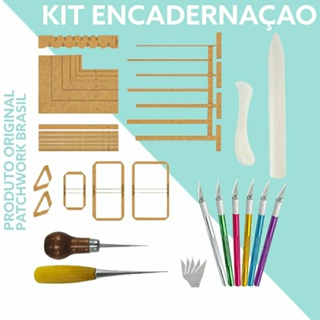 Kit Encadernação WireO Post It Agulhão Espatulas Vincadora Estilete Bisturi em Oferta na Shopee