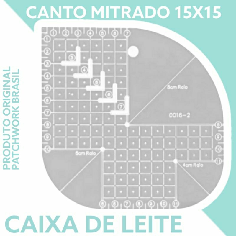 Regua Costura Gabarito Curvas Quadrado Caixa Leite 15 cm Patchwork, Quilting, Costura, Modelagem,  Artesanato e  Costura em Oferta na Shopee