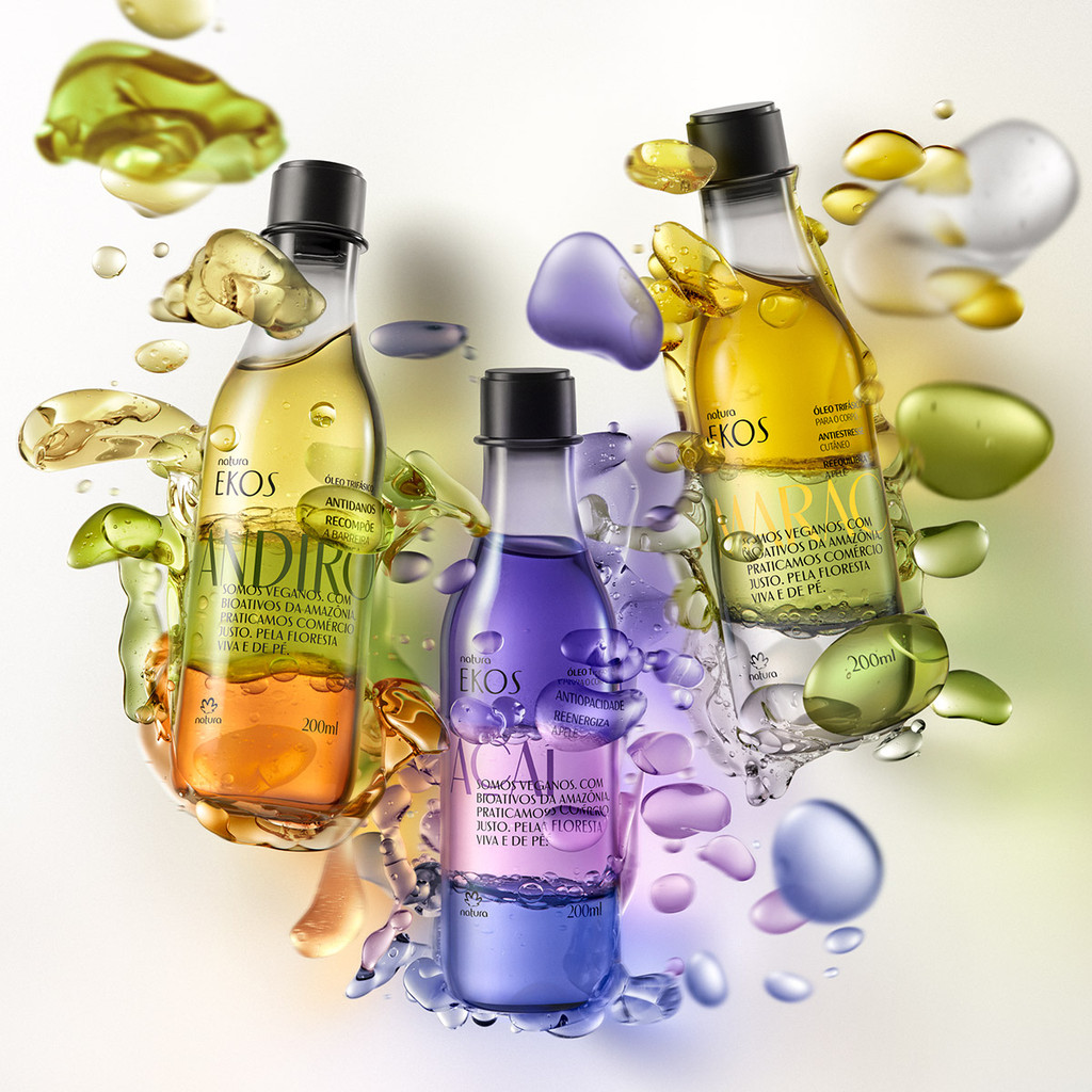 Óleo Trifásico Natura Ekos - Andiroba, Açai, Maracujá, Tukumã ou Pitanga (Frasco e Refil) em Oferta na Shopee