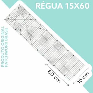 Régua Larga Para Papelaria Patchwork   15 X 60 Cm pachwork br em Oferta na Shopee