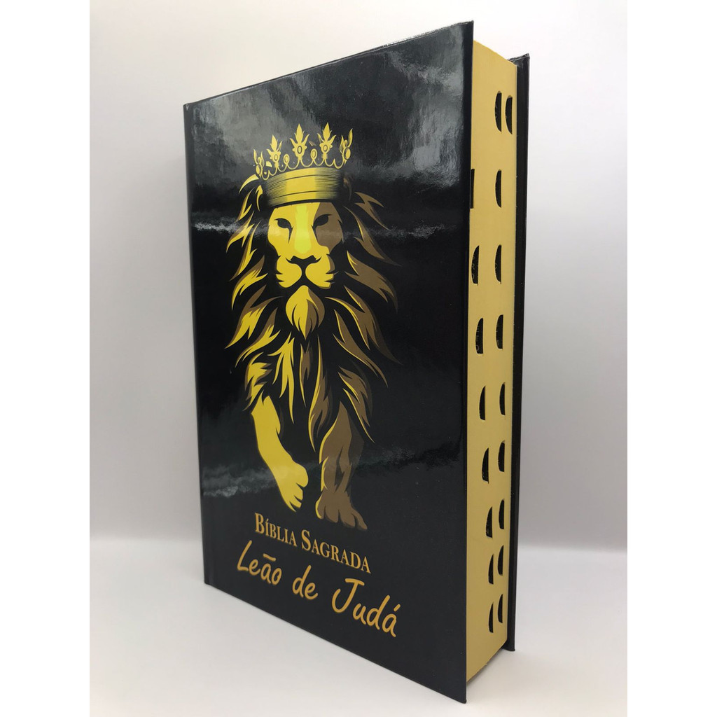 Bíblia Sagrada Tamanho Médio 12,5x19 cm Com Harpa Palavras De Jesus Em Vermelho Capa Dura Leão dourado em Oferta na Shopee