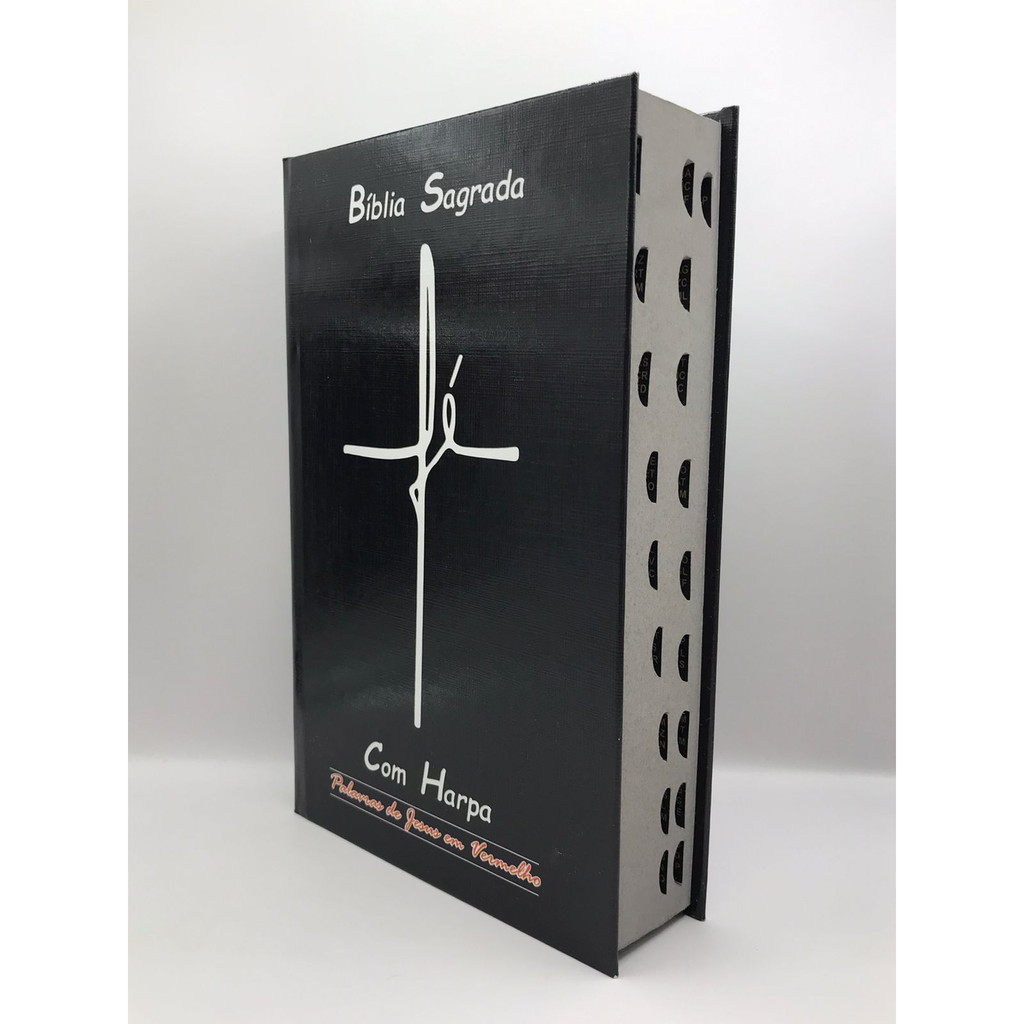 Bíblia Sagrada Tamanho Médio 12,5x19 cm Com Harpa Palavras de Jesus em Vermelho Capa Dura Fé em Oferta na Shopee