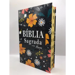 Bíblia Sagrada Tamanho Médio 12,5x19 cm Com Harpa Palavras de Jesus em Vermelho Capa Dura Variadas