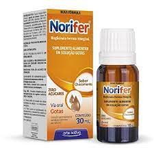 Kit com 2 Norifer Gotas 30ml Suplemento De Ferro
