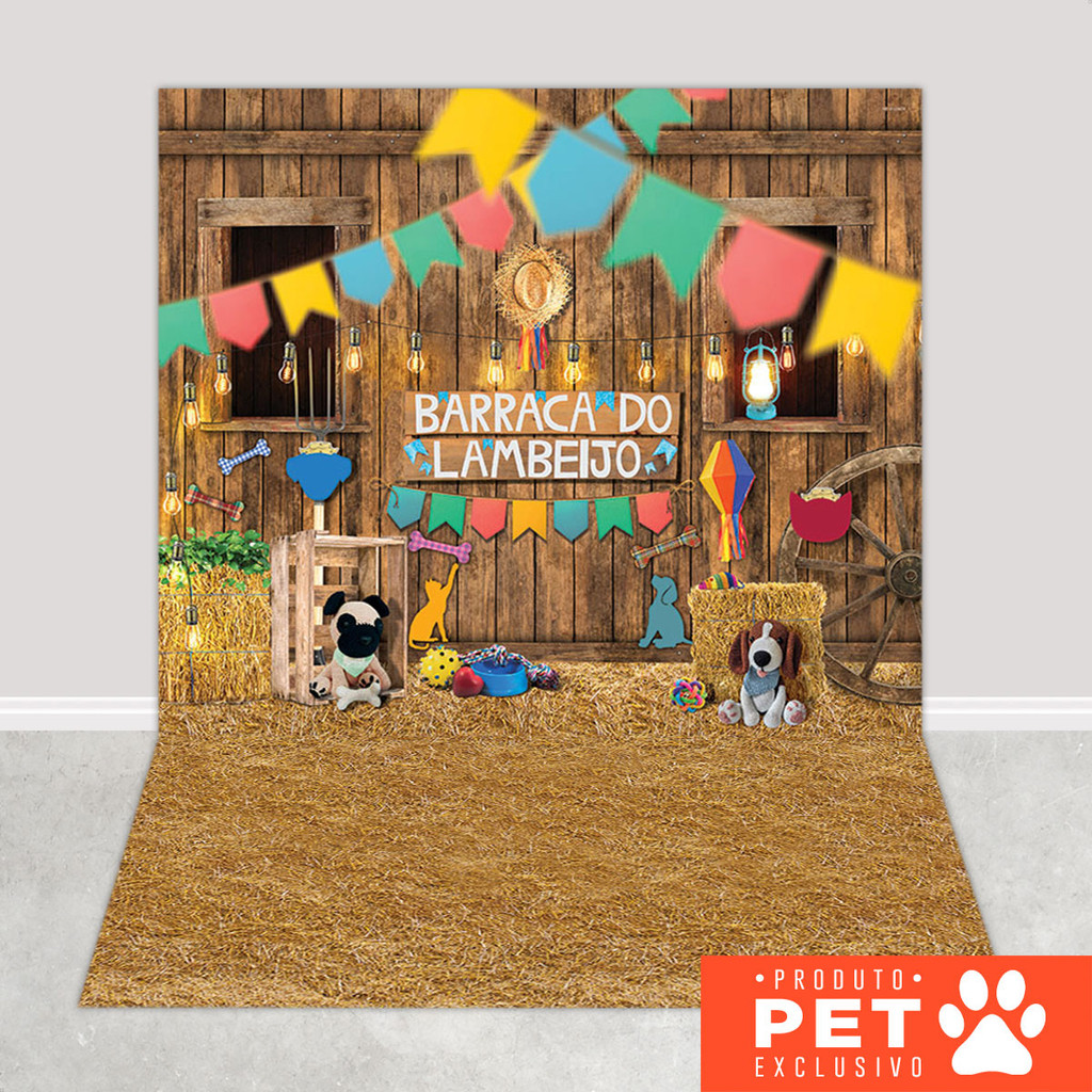 Fundo Fotográfico Pet Festa Junina Barraca Lambeijo Em Tecido 1,20x1,70m - PET-27 em Oferta na Shopee