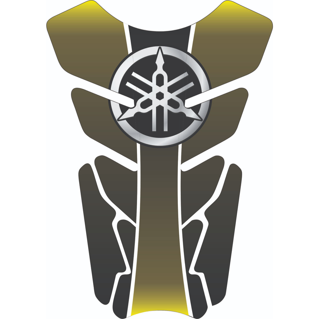 Protetor De Tanque Moto Resinado Tankpad Universal Yam4ha Estilizado Amarelo 2308